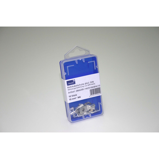 1Pk = 10 Stück Rohrkabelschuh 10 mm² M6 verzinnt