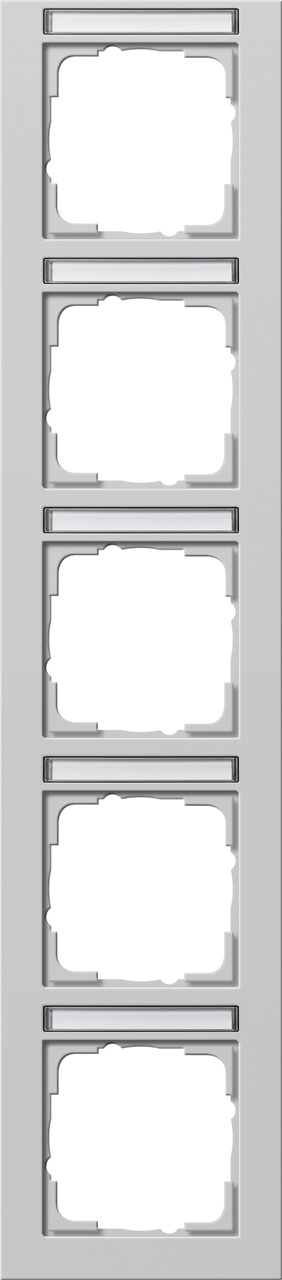 1St. Gira 111537 Abdeckrahmen 5f senkr. BSF Gira E2 Grau m