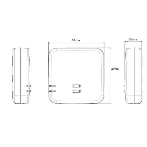1St. THERMOST TS-S-E10 Funk-Empfänger Aufputz, 16A, für die 868