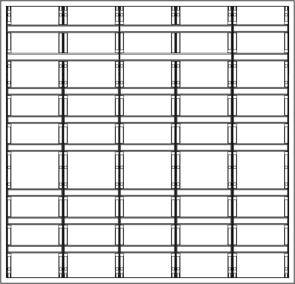 1St. F-Tronic VS5-8-RK Verteilerschrank VS5-8-RK, 5-feldrig, 8r, Reihenklemmen, 1250x1300x210mm 7110727