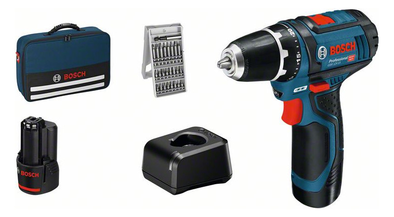 1St. Bosch GSR 12V-15 Akku-Bohrschrauber GSR 12V-15, 2 Akku GB