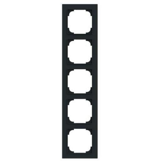 1St. Busch-Jaeger 1725-45M Rahmen 5-fach schwarz matt