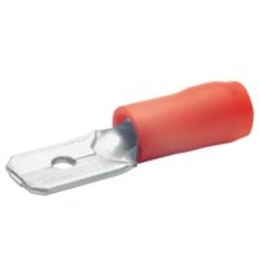 100St. Klauke 820 Flachstecker isoliert 0,5qmm-1,0qmm 6,3x0,8mm CuZn galvanisch verzinnt