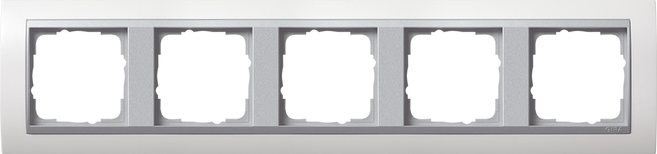 1St. Gira 021571 Abdeckrahmen 5f Zwischenr. F Alu Gira Event Reinweiß m