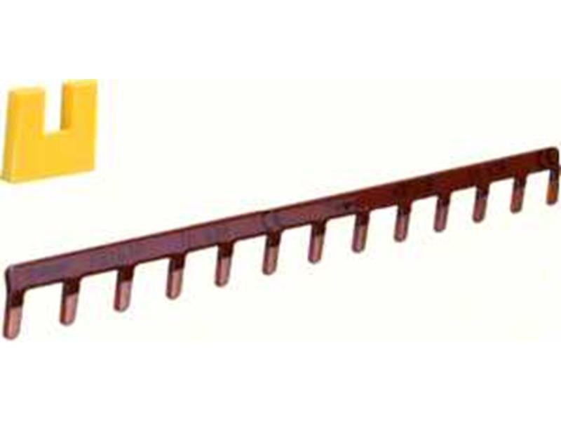 1St. Hager KB163P Kammschiene 1P Stift 10mm² 63A 13M Braun