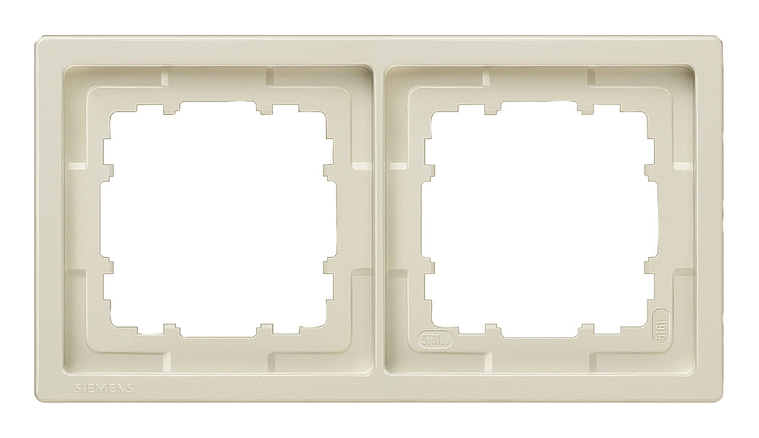1St. Siemens 5TG1322 DELTA style titanweiß Rahmen 2-fach