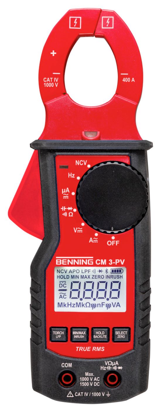 1St. Benning 11001235 CM 3-PV Digitaler Stromzangen Multimeter
