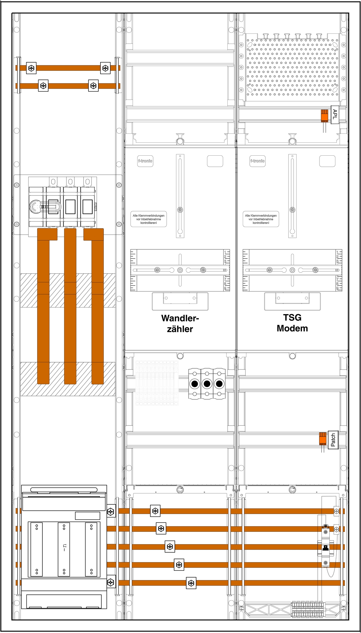 1St. F-Tronic 3HZ931TAPZW200NEW Wandlerschrank 3.HZ 200A, 3HZ931TAPZW200NEW,NH1-Trenner, Wandlertrennklemme NEW 7198253