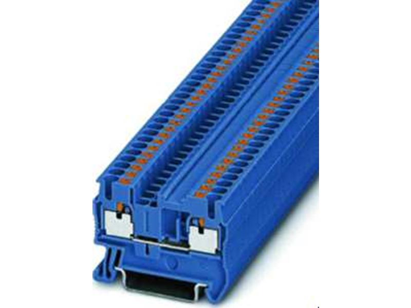 10St. Phoenix PT 2,5 BU Durchgangsklemme 800 V 24 A Push-in-Anschluss Anzahl der Anschlüsse: 2 Polzahl: 1 0,14 m