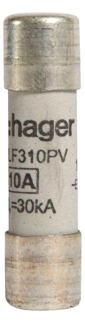 1St. HAGER LF310PV Sicherung für PV 10x38 mm 1000V DC 10A,I 1St. Hager LF310PV Sicherung für PV 10x38 mm 1000V DC 10A,I