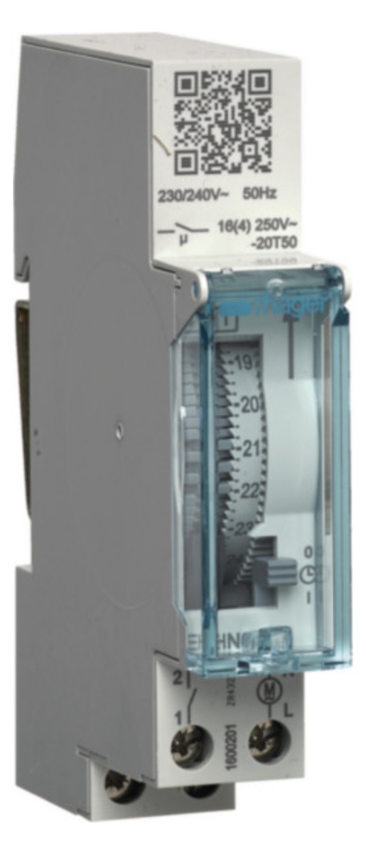1St. Hager EHN010 Tagesschaltuhr,1S/16A,1PLE,analog