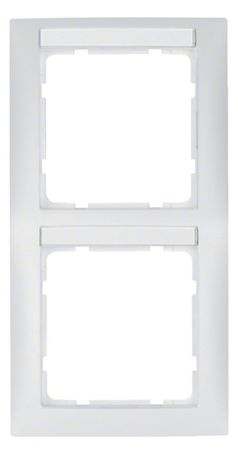 1St. Berker 10129919 Rahmen mit Beschriftungsfeld 2fach senkrecht S.1 polarweiß matt 1St. Berker 10129919 Rahmen mit Beschriftungsfeld 2fach senkrecht S.1 polarweiß matt