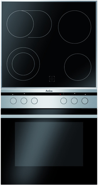 1St. AMICA EHC 12760 E Herd-Set Glaskeramik Kochfeld Edelstahl