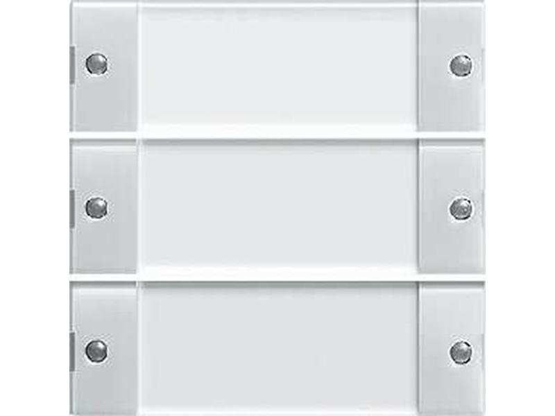 1St. Gira 213303 Wippenset 3fach mit Beschriftungsfeld System 55 Klar/Reinweiß