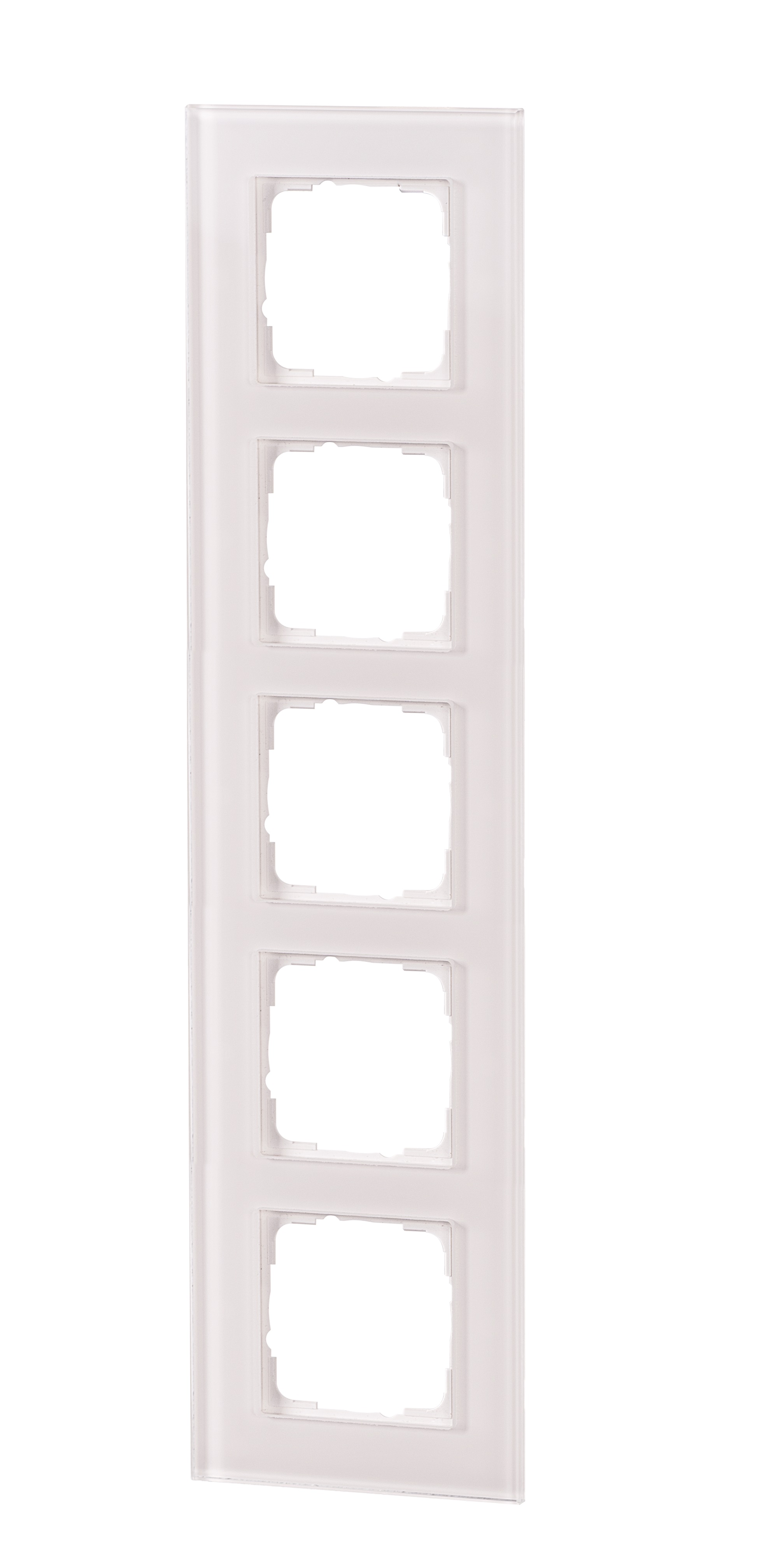 1St. Halmburger 3504 GS-555 (ws) Design Glasrahmen 5-fach Weiss Einsätze 55x55 mm Echtglas
