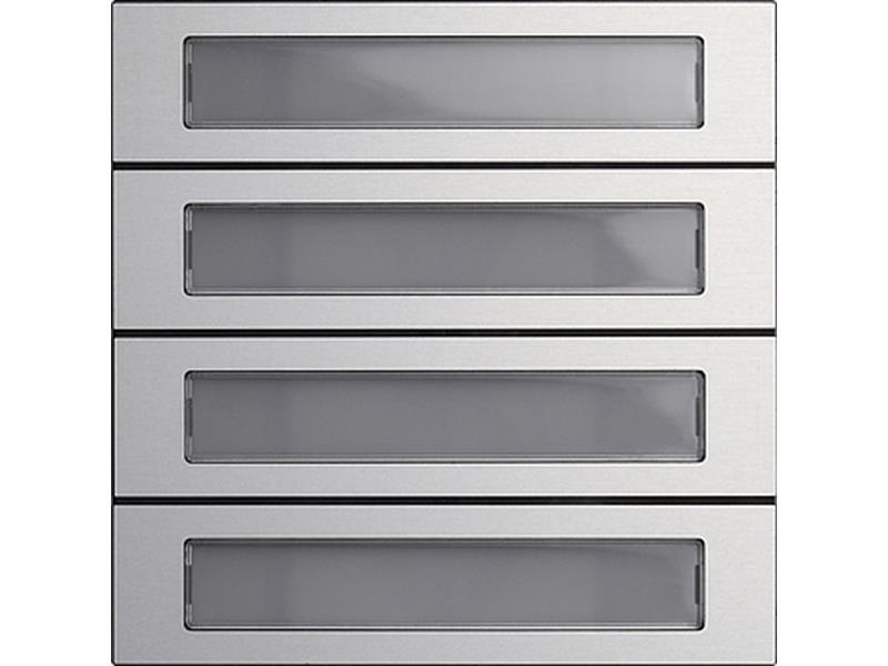 1St. Gira 5534926 Ruftastenmodul 4fach System 106 Aluminium