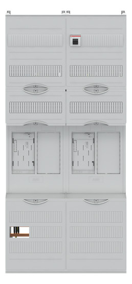 1St. Striebel & John BF27A2XXBM Zählerfeld 7RE 2ZM vorverdrahtet mit BKE-I Netzsystem TN-S 5-polig lichtgrau 2CPX054169R9999
