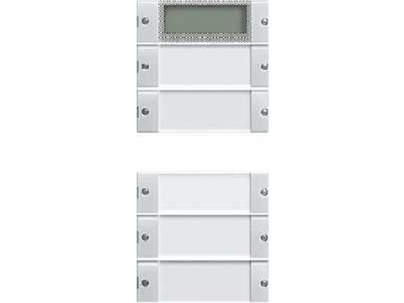 1St. Gira 214503 Wippenset 5fach Plus (2+3) mit Beschriftungsfeld System 55 Klar/Reinweiß