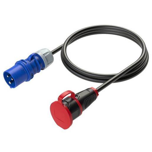 1St. PCE 9007 CEE-Adapterleitung 0,8m 16A 3p 6h Schutz