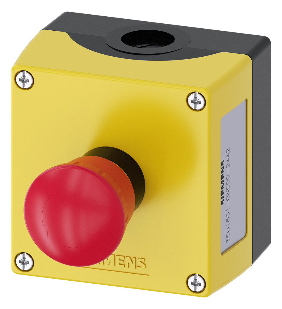 1St. Siemens 3SU1801-0NB00-2AA2 Gehäuse für Befehlsgeräte, 22 mm, rund