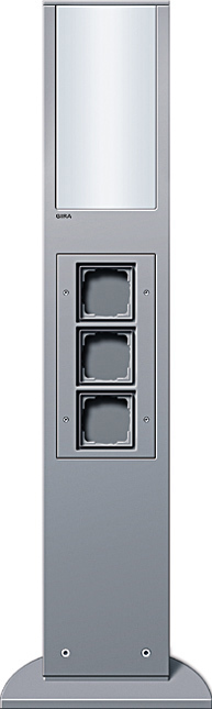 1St. Gira 134926 E-Säule Licht + 3x Leereinheit 769 mm Energiesäule Farbe Alu