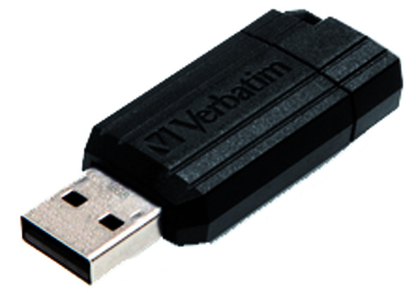 1St. Verbatim 15-020-143 Verbatim USB-Stick 16GB Pin Stripe sw