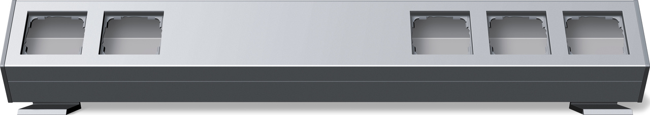 1St. Gira 119526 Profil 5fach 600 mm Befestigungswinkel Profil 55 Aluminium