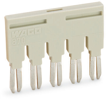 1St. WAGO 870-405 KAMMBRUeCKER LICHTGRAU 5-FACH