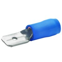 100St. Klauke 830 Flachstecker, isoliert, 1,5qmm-2,5qmm, 6,3mmx0,8mm, CuZn, galvanisch verzinnt