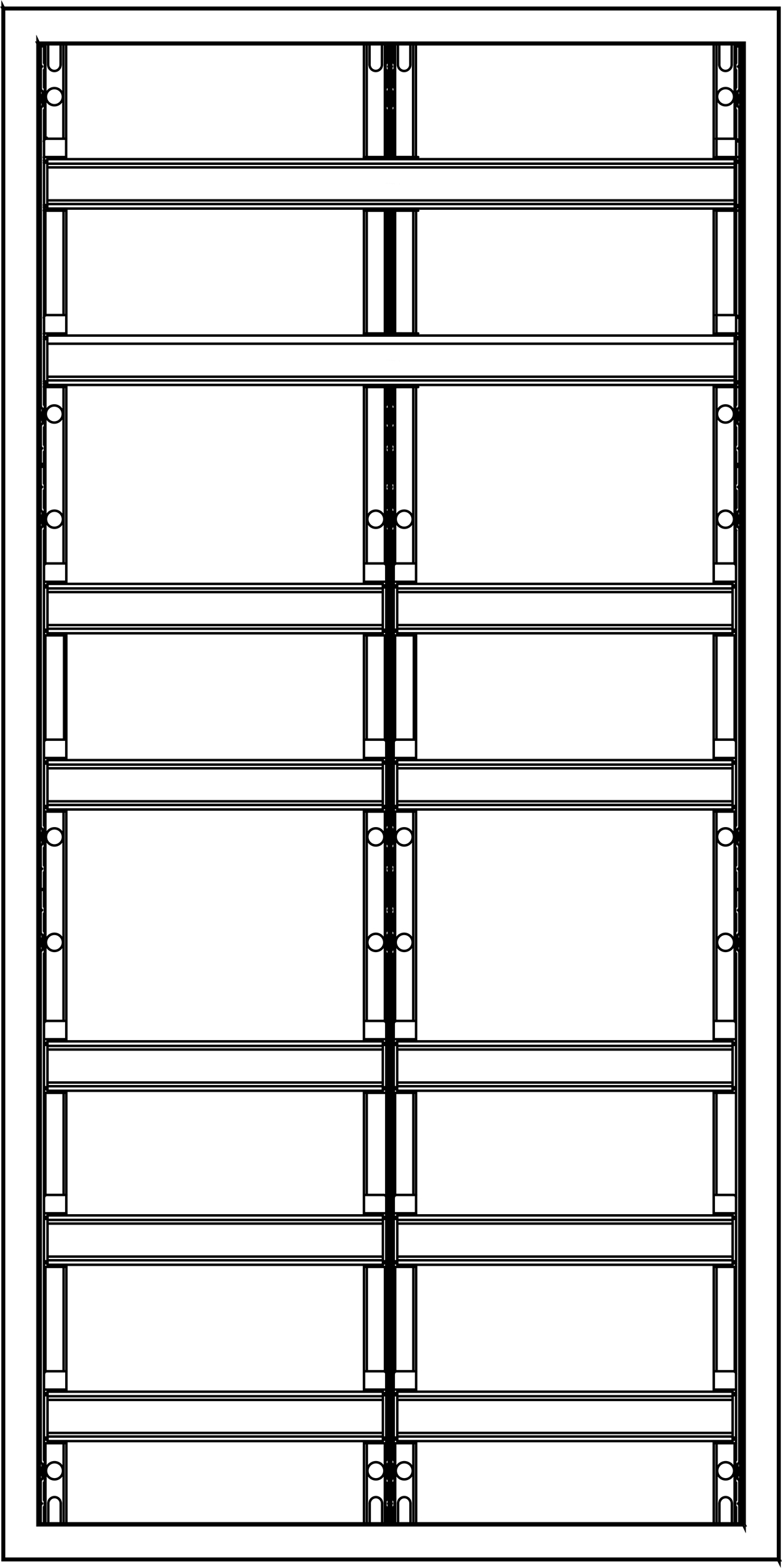 1St. F-Tronic VS2-7-RK Verteilerschrank VS2-7-RK, 2-feldrig, 7r, Reihenklemmen, 1100x550x210mm 7110719