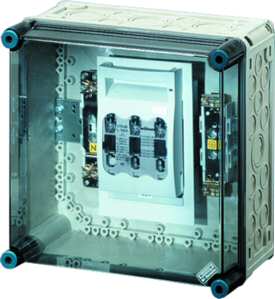 1St. Hensel Mi 5250 Mi-NH-Sicherungslasttrennschaltergehäuse , 1xNH 00, 3polig 125 A+PE+N 2000187 Mi5250