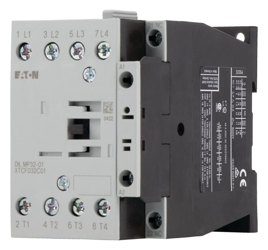 1St. EATON DILMP32-01 RDC24 118913 Leistungsschütz 4p+1Ö 32A AC1 DC