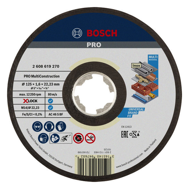 25St. Bosch 2608619270 X-LOCK Trennsch.125x1,6mm Rap.Multi ger.