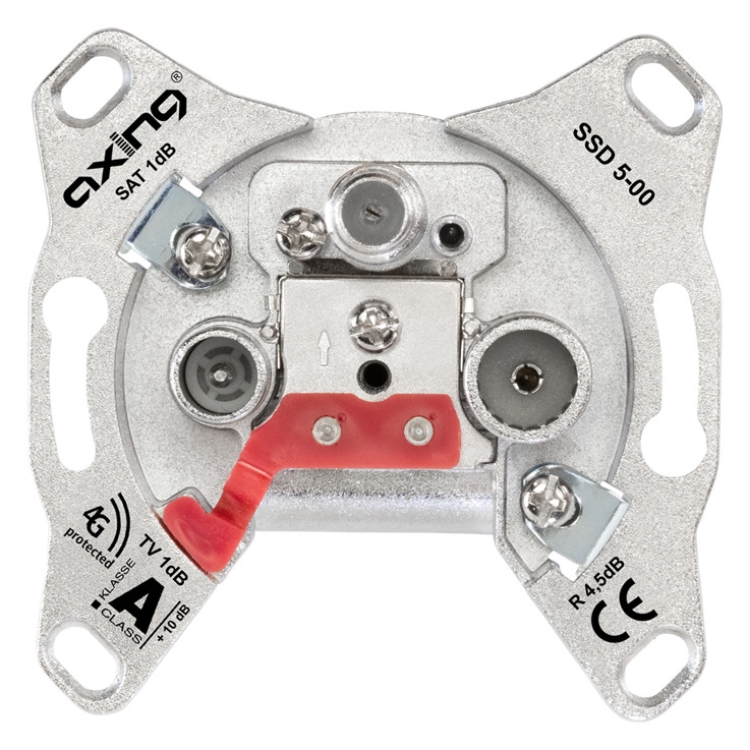 1St. JUNG SSD 5-00 3-Loch Universal-SAT/BK-Einzeldose, 1,0