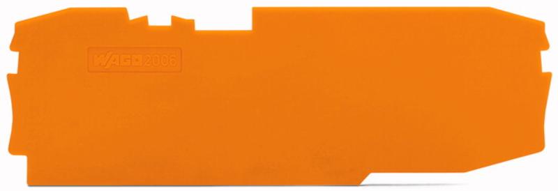 25St. Wago 2006-1692 Abschluss-/Zwischenplatte 1mm TopJobS orange 20061692