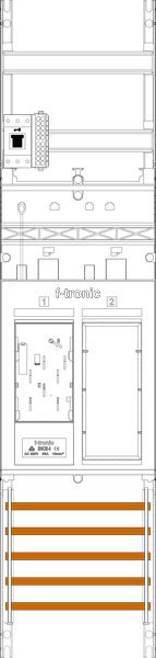 1St. F-Tronic ER6DS-HSS Zählerfeld ER6DS-HSS,1-feldrig, H=1050mm, 1-eHZ mit DS, 1 HSS, 1 Res. 7141250