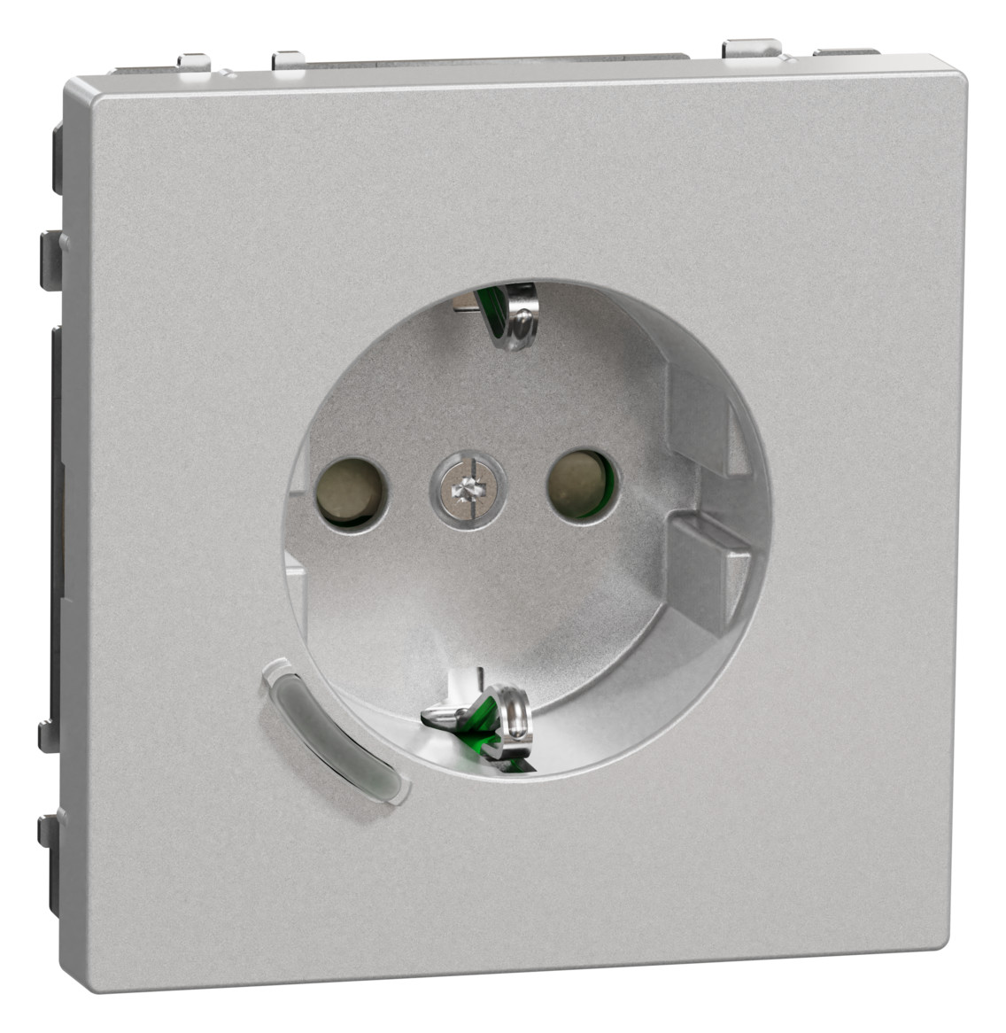 1St. Merten MEG2380-6036 Wiser Schuko-Steckdose System Design Edelstahl 1St. Merten MEG2380-6036 Wiser  Steckdose System Design Edelstahl