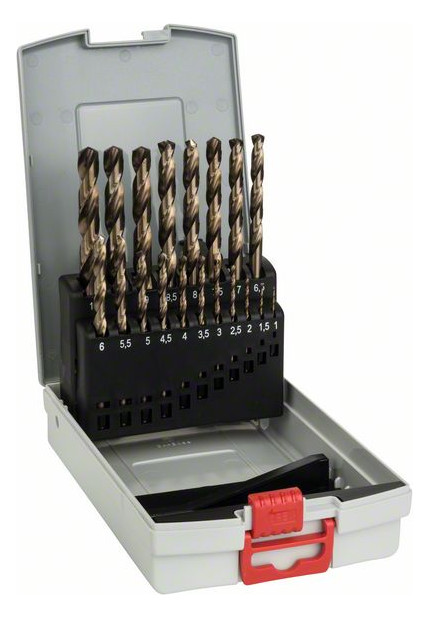 1St. Bosch Metallbohrer-Set HSS-Co 2608587014 ProBox 19tlg DIN 338 1-10mm