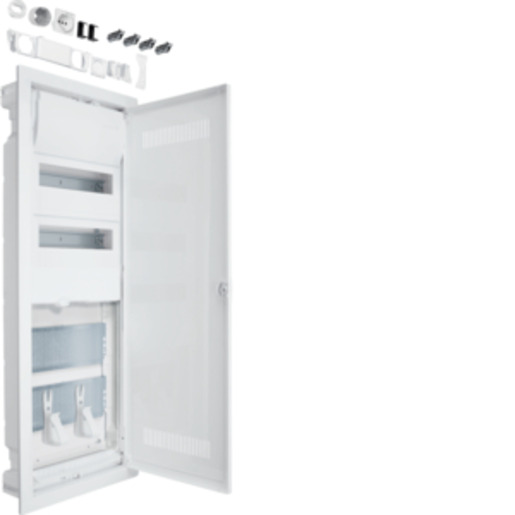 1St. Hager VU602WWH Hybrid volta Unterputz 24PLE 2 Montageplatten Steckdose und...