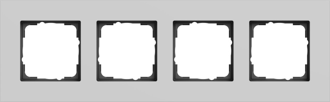 1St. Gira 0214405 Abdeckrahmen 4f Gira Esprit aluminium grau matt 1St. Gira 0214405 Abdeckrahmen 4f Gira Esprit aluminium grau matt