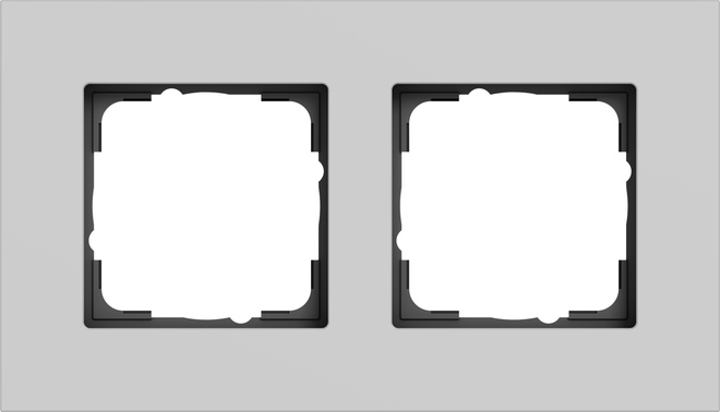 1St. Gira 0212405 Abdeckrahmen 2f Gira Esprit aluminium grau matt 1St. Gira 0212405 Abdeckrahmen 2f Gira Esprit aluminium grau matt