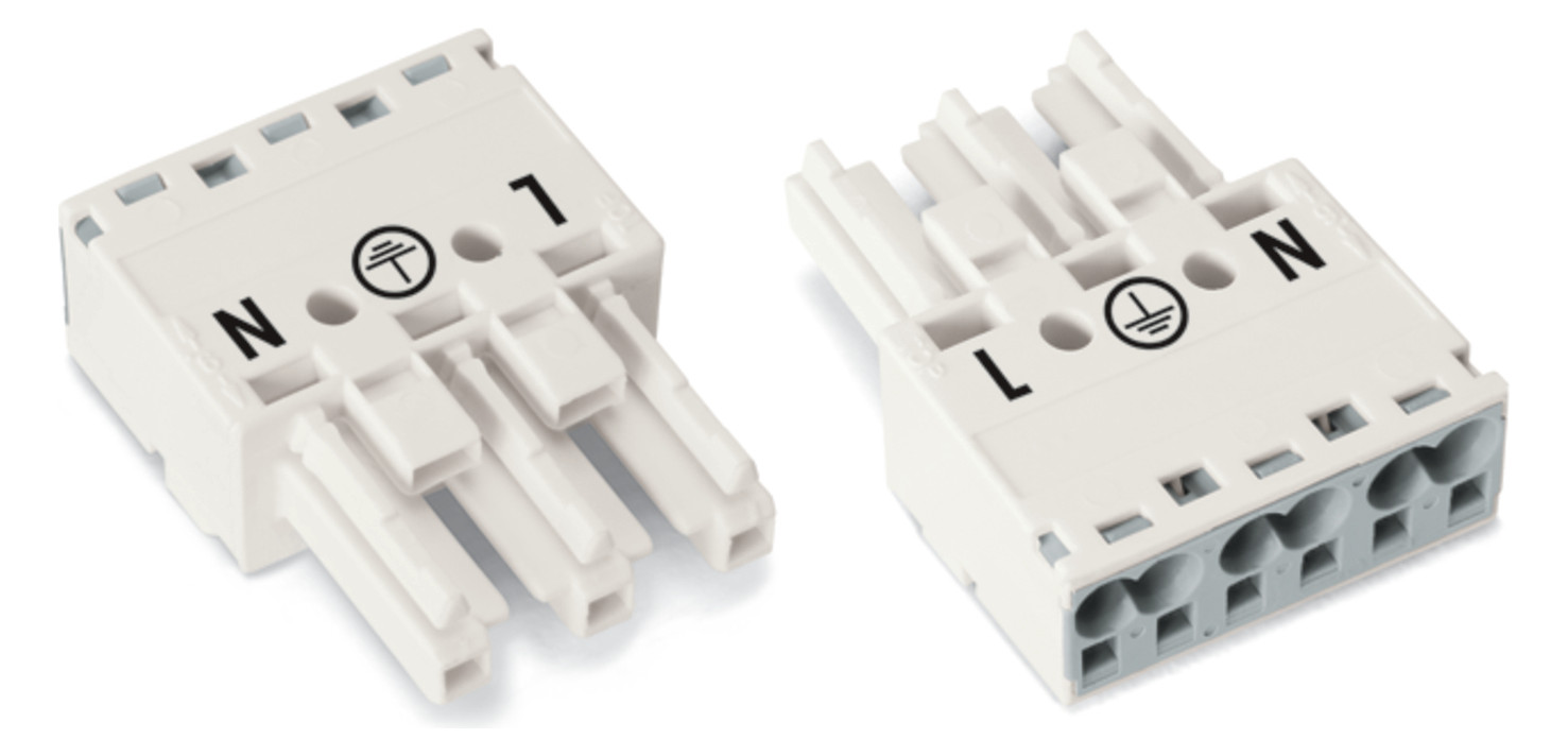 100St. Wago 770-223 Buchse 3-polig Kod. A weiß