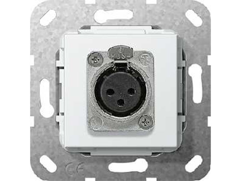 1St. Gira 566703 XLR Buchse D Serie Einsatz Reinweiß glänzend