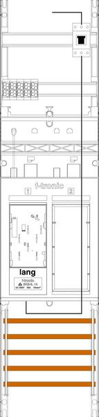 1St. F-Tronic ER6LDS-PV Zählerfeld ER6LDS-PV,1-feldrig, H=1050mm,1-eHZ mit DS, Kaskade, 1 HSP, 1 Res. 7141176