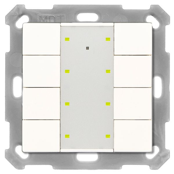 1St. MDT Funk Taster 8-fach RF-TA55A8.01 KNX RF+ mit Aktor LED reinweiß glänzend