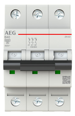 1St. AEG EN63B40 Leitungsschutzschalter 6kA 40A 3P