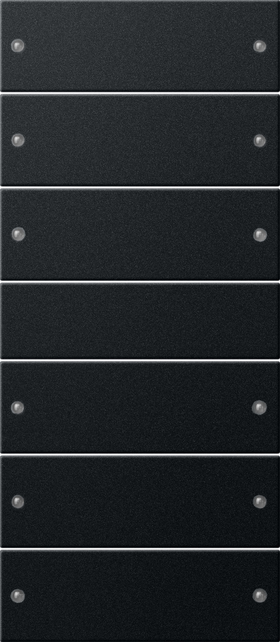 1St. Gira 2186005 Wippenset 6f (3+3) System 55 Schwarz m(lack.)