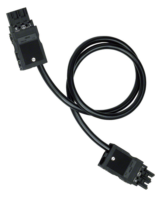 1St. Hager GKWAD03006 Verbindungleitung Winsta, 3x2.5², 0.6m, PVC, Eca, schwarz