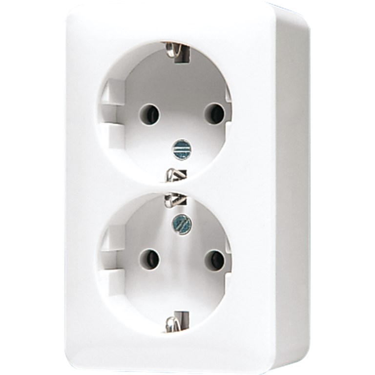 1St. Jung 6020AWW Schuko-Steckdose 2fach Alpinweiß 6020 A WW
