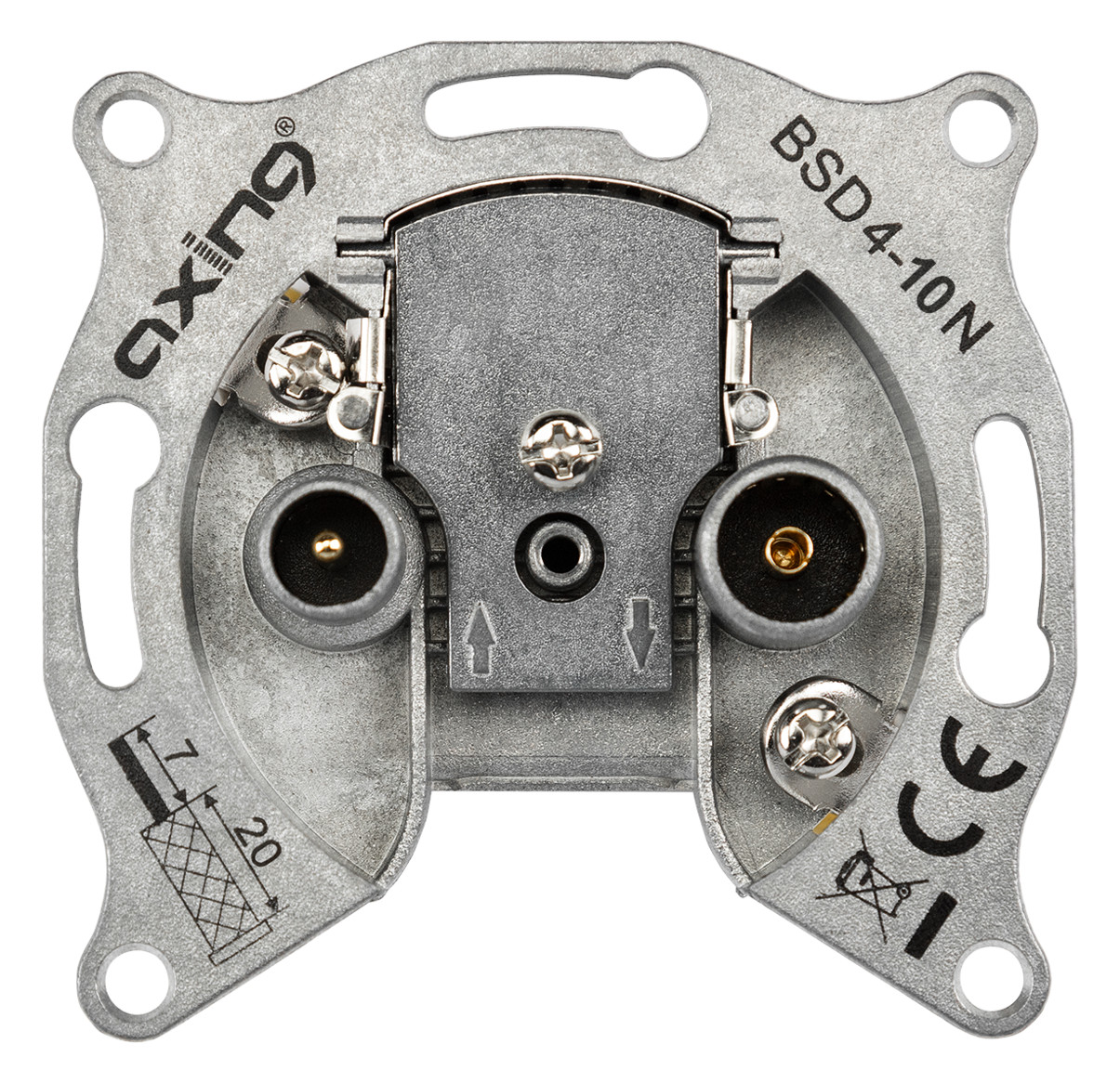 1St. Axing BSD410N BK Durchgangsdose RK 565 MHz